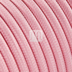 Cable eléctrico cubierto con tela redonda flexible H03VV-F 2x0,75 D.6.2mm rosa TO70