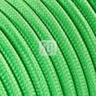 Flexible round fabric covered electrical cable H03VV-F 2x0,75 D.6.2mm kiwi TO72