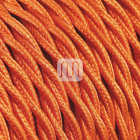 Cabo elétrico torcido revestido a tecido H05V2-K FRRTX 2x0,75mm2 D.5.8mm, em laranja TR5