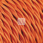 Twisted fabric covered electrical cable H05V2-K FRRTX 2x0,75 D.5.8mm orange TR5