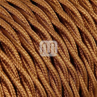 Twisted fabric covered electrical cable H05V2-K FRRTX 2x0,75 D.5.8mm whiskey TR14