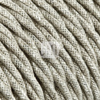 Cable eléctrico H05V2-K cubierto con tela torcida FRRTX 2x0,75 D.6.3mm beige TR401