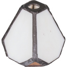 Tulip TIFFANY made of white and brown glass, D.6xH.5,5cm, for G4