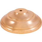 Tampa de centro grande Alt.5xD.17cm com 1 furo central, em latão dourado