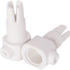 Cord grip with female threaded fixing (M10x1), white thermoplastic resin