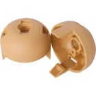 Gold dome for E27 2-pieces lampholder w/threaded entry (M10x1) and retainer, in thermoplastic resin