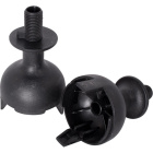 Capuchón negro termoplastico p/ portalámparas E27 de 2 piezas roscado con blocacable alt.20mm