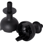 Capuchón negro termoplastico p/ portal. E27 de 2 piezas roscado sin blocacable alt.20mm