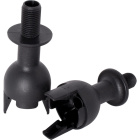 Black dome for E14 2-pieces lampholder w/threaded entry without stop, H.20mm, thermoplastic resin