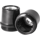 Black dome for E14 3-pc lampholder w/metal nipple M10 and stem locking screw, H.21mm, in bakelite