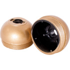 Gold dome for E27 3-pieces lampholder with threaded entry (M10x1) and retainer, in bakelite