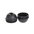 Black dome for E27 3-pieces lampholder w/threaded entry (M10x1) and retainer, in thermoplastic resin