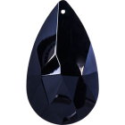 Almendro en cristal 5x2,9 cm 1 taladro color negro