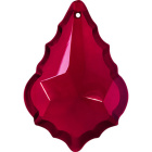 Plaqueta en cristal 5x3,5cm 1 taladro rojo
