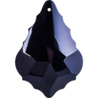 Plaqueta en cristal 6,3x4,3cm 1 taladro negro