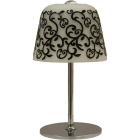 Table Lamp LURDES 1xE27 H.33xD.19cm White/Black/Chrome