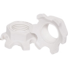 White locking nut with threaded M10x1, in thermoplastic resin