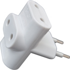 Adaptador de tomadas com 3 Tomadas 2P branco