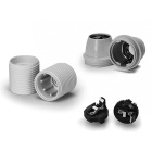 Portalámparas E27 de 3piezas: camisa roscada, c/racor metalico M10 roscado y tornillo antirrotación