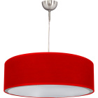 Pendant Light PLANETÁRIO 1xE27 H.Reg.xD.50cm Red/Satin Nickel