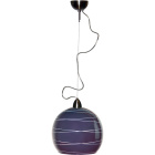 Pendant Light BADAJOZ 1xE27 H.Reg.xD.30cm Aubergine/Satin Nickel