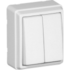 Double Two-way Switch 3700 10AX 250 Vac in white