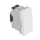 Doble Interruptor QUADRA45 (1 módulo) 10 AX 250Vac en blanco