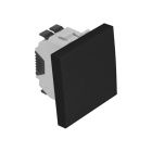 Doble Interruptor QUADRA45 (2 módulos) 10 AX 250Vac en negro mate