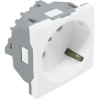 Safety Earth Socket (Schuko Type) QUADRA45 (2 modules) 16A 250Vac in white