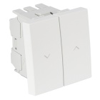 Electric Shutters Switch (2 Modules) in matte white