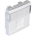 Face Plate for 1 RJ45 Connector QUADRO45 (2 modules) in white
