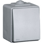 Double Two-way Switch ESTANQUE48 16A 250Vac IP65 IK07 in grey