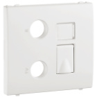 Cover plate APOLO5000 for R-TV-RJ45/R-TV-RJ45-FO multimedia sockets in white