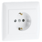 Monoblock Safety Earth Socket (Schuko Type) SIRIUS70 with Screwless Terminals 16A 250Vac in white