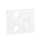 Cover plate for R-TV - RJ45/R-TV-RJ45-FO multimedia sockets in white