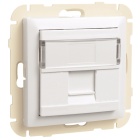 Aro com módulo 1 saída para conetor RJ45 branco