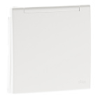 Centro schuko LOGUS90 com obturador IP44 branco