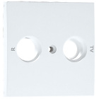 Cover plate LOGUS90 for R-TV socket multibrand 2 outputs in white