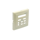 Cover plate JAZZ LIGHT for 1stereo channel sound control unit with FM tuner and alarm clock in ivory