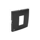 Cover plate LOGUS90 for single RJ45 computer sockets in matte black