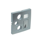 Tapa LOGUS90 para Tomas Múltiples R-TV-SAT-RJ45/R-TV-SAT-RJ45-FO en alumina