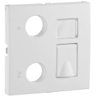 Cover plate LOGUS90 for R-TV-RJ45/R-TV-RJ45-FO multimedia sockets in white