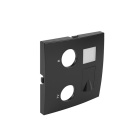 Cover plate LOGUS90 for R-TV-RJ45/R-TV-RJ45-FO multimedia sockets in matte black