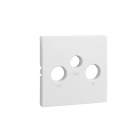 Cover plate LOGUS90 for R-TV-SAT sockets in white