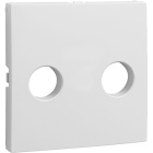 Cover plate LOGUS90 for R-TV sockets in white