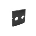 Cover plate LOGUS90 for R-TV sockets in matte black
