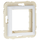 Aro central universal QUADRA45/Adaptador LOGUS90 para módulos 45x45 branco