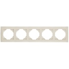 Five-Gang Frame LOGUS90 in ivory