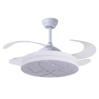 Ceiling fan DC MARTE white, 4 retractable blades, 72W LED 3000|4000|6000K, H.35xD.108/50cm