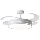 Ceiling fan DC ROBIN ECO white, 4 retractable blades, 72W LED 3000|3500|6000K, H.30/40xD.107/50cm
